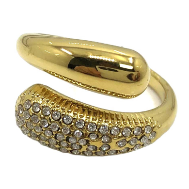 ANILLO ZO15885R DORADO ACERO INOXIDABLE