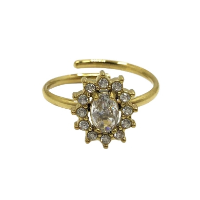 ANILLO ZO15930R DORADO AZUL ACERO INOXIDABLE