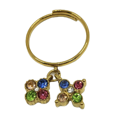 ANILLO ZO15101R DORADO MULTICOLOR ACERO INOXIDABLE