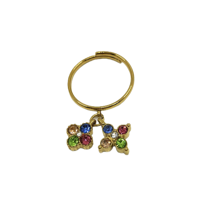 ANILLO ZO15101R DORADO MULTICOLOR ACERO INOXIDABLE