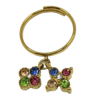 ANILLO ZO15101R DORADO MULTICOLOR ACERO INOXIDABLE