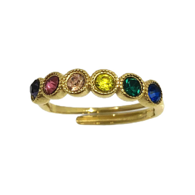 ANILLO ZO15231R DORADO ACERO INOXIDABLE