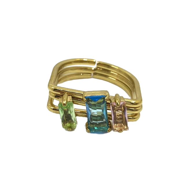 ANILLO ZO15469R DORADO ROSA ACERO INOXIDABLE
