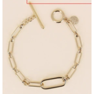 PULSERA ZO14184B PLATEADO ACERO INOXIDABLE