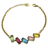 PULSERA ZO15434B PLATEADO BLANCO ACERO INOXIDABLE