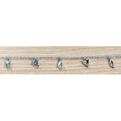 TOBILLERA ZO15462B ROSA DORADO ROSA ACERO INOXIDABLE