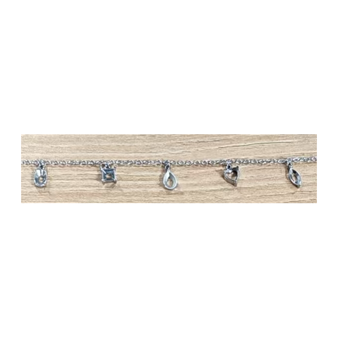 TOBILLERA ZO15462B ROSA DORADO ROSA ACERO INOXIDABLE