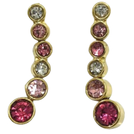 ARETES ZO15783E DORADO AZUL ACERO INOXIDABLE