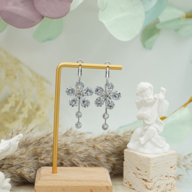 ARETES ZO12375E PLATEADO ACERO INOXIDABLE