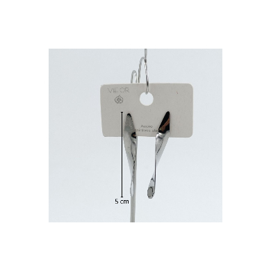 ARETES ZO9789E PLATEADO ACERO INOXIDABLE