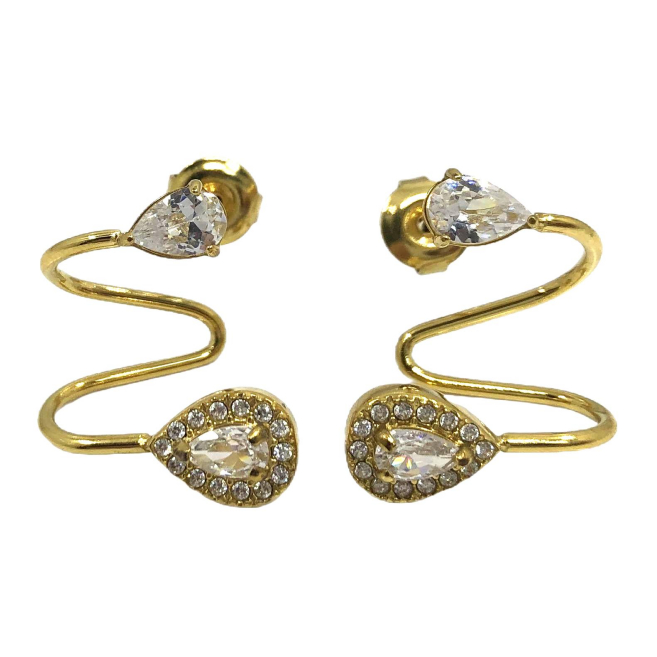 ARETES ZO15908E PLATEADO ACERO INOXIDABLE