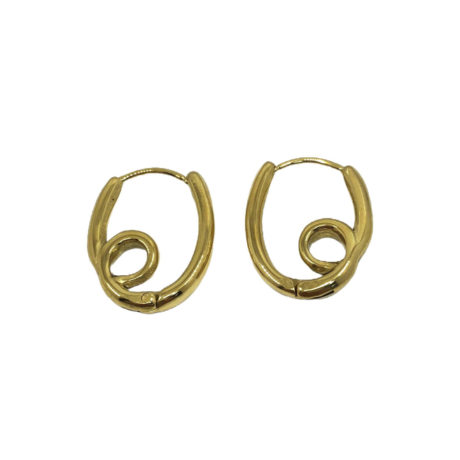 ARETES ZO14935E PLATEADO ACERO INOXIDABLE