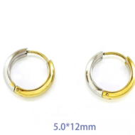 ARETES ZO11253E/5.0*12MM BICOLOR ACERO INOXIDABLE