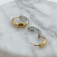 ARETES ZO11253E/5.0*12MM BICOLOR ACERO INOXIDABLE