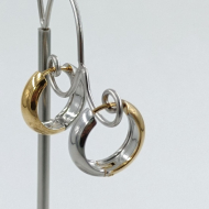 ARETES ZO11253E/5.0*12MM BICOLOR ACERO INOXIDABLE