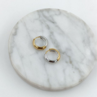 ARETES ZO11253E/5.0*12MM BICOLOR ACERO INOXIDABLE
