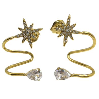 ARETES ZO15907E PLATEADO ACERO INOXIDABLE