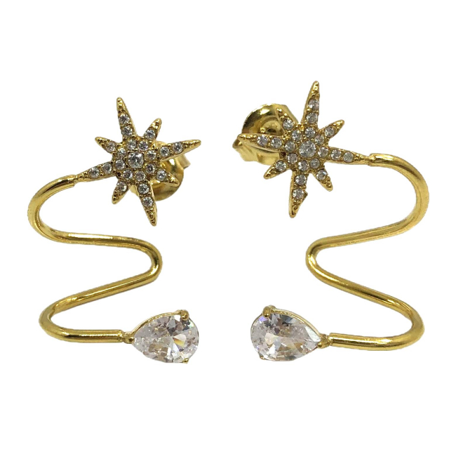 ARETES ZO15907E PLATEADO ACERO INOXIDABLE