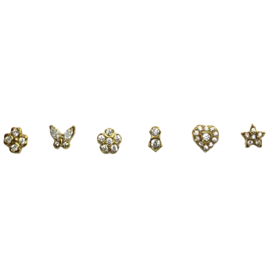 PIERCING ZO13977E/NARIZ DORADO ACERO INOXIDABLE