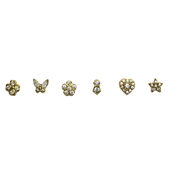 PIERCING ZO13977E/NARIZ DORADO ACERO INOXIDABLE