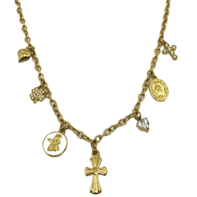 COLLAR ZO15929N DORADO ACERO INOXIDABLE 2D25