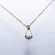 COLLAR ZO8370N DORADO BLANCO ACERO INOXIDABLE E12