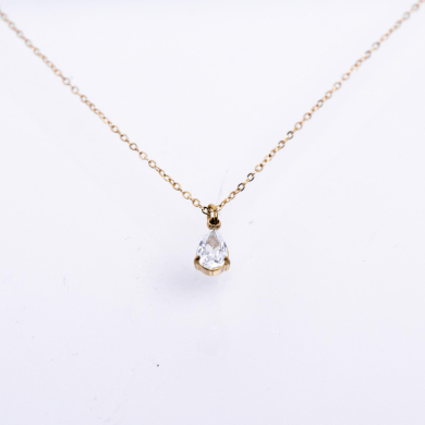 COLLAR ZO8370N DORADO BLANCO ACERO INOXIDABLE E12