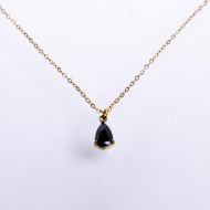 COLLAR ZO8370N DORADO NEGRO ACERO INOXIDABLE E12