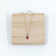 COLLAR ZO8370N DORADO ROJO ACERO INOXIDABLE E12