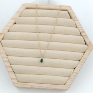 COLLAR ZO8370N DORADO VERDE ACERO INOXIDABLE E12