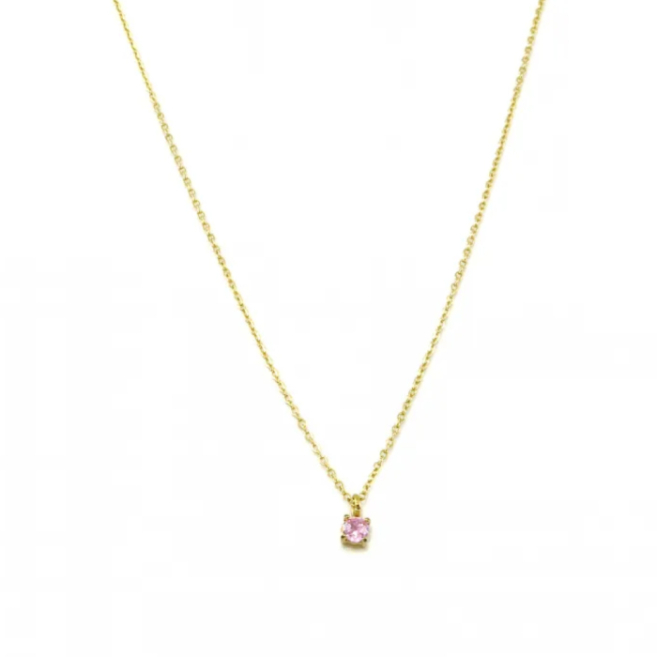 COLLAR ZO8368N DORADO ROSA ACERO INOXIDABLE