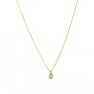 COLLAR ZO8368N DORADO ROSA ACERO INOXIDABLE