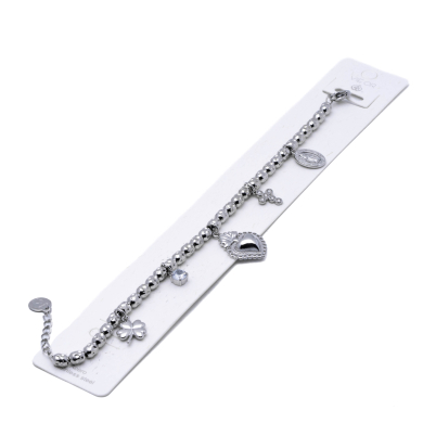 PULSERA ZO12828B Plateado Acero Inoxidable -2C44