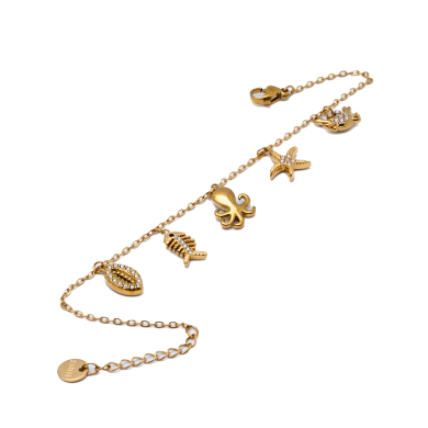 PULSERA ZO15455B DORADO ACERO INOXIDABLE
