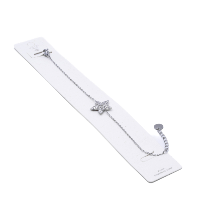 PULSERA ZO15413B PLATEADO ACERO INOXIDABLE