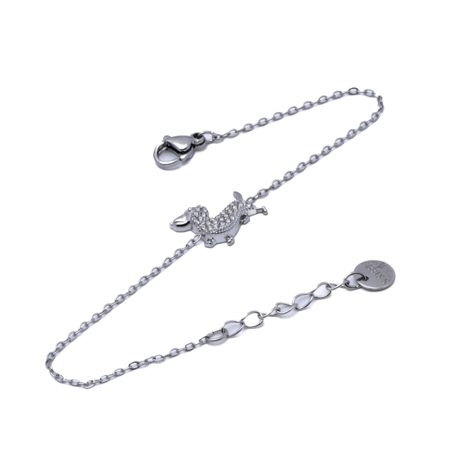 PULSERA ZO15873B PLATEADO ACERO INOXIDABLE