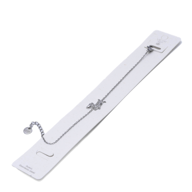 PULSERA ZO15873B PLATEADO ACERO INOXIDABLE