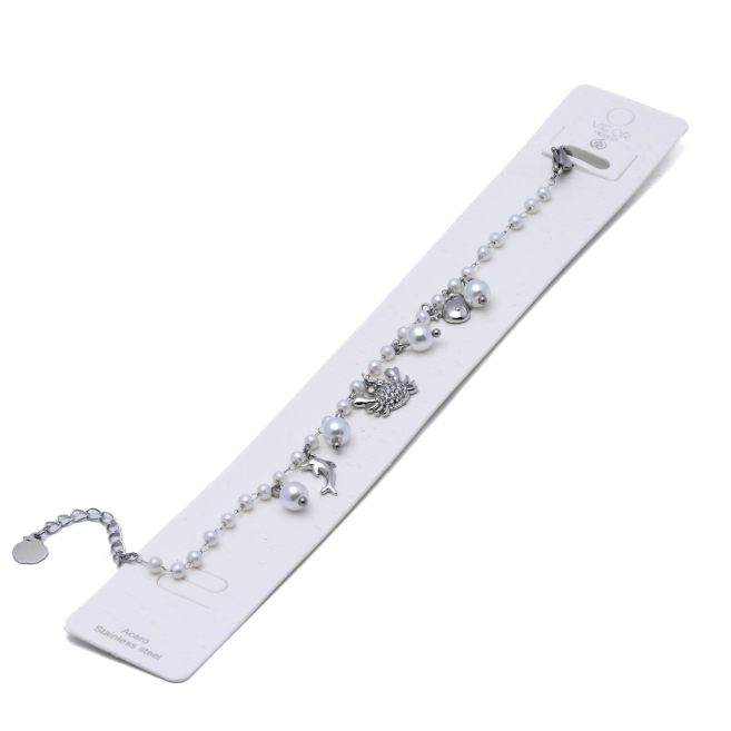 PULSERA ZO15733B PLATEADO ACERO INOXIDABLE