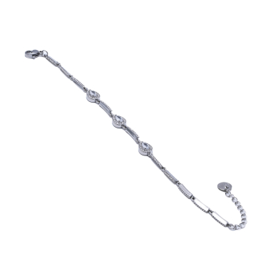 PULSERA ZO15898B PLATEADO ACERO INOXIDABLE