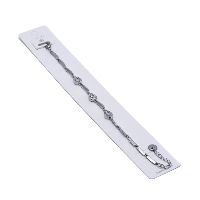 PULSERA ZO15898B PLATEADO ACERO INOXIDABLE