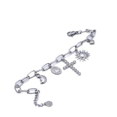 PULSERA ZO12333B PLATEADO ACERO INOXIDABLE 2C42