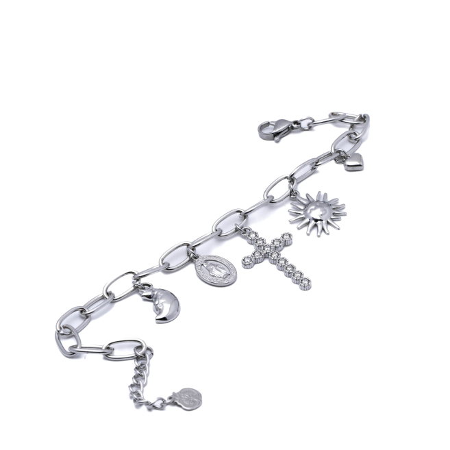 PULSERA ZO12333B PLATEADO ACERO INOXIDABLE 2C42
