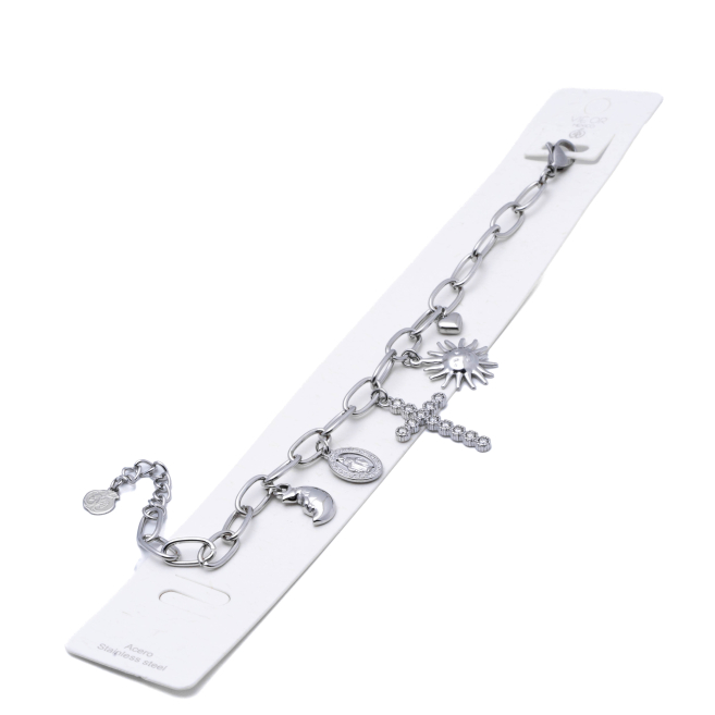 PULSERA ZO12333B PLATEADO ACERO INOXIDABLE 2C42