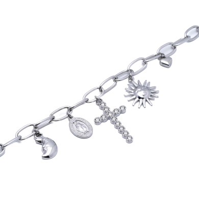 PULSERA ZO12333B PLATEADO ACERO INOXIDABLE 2C42
