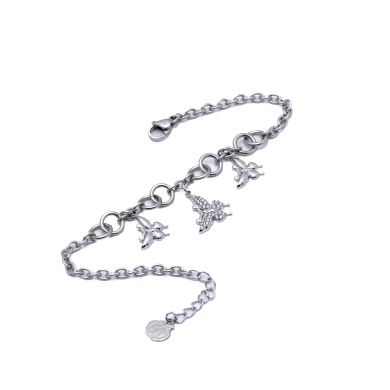 PULSERA ZO15746B PLATEADO ACERO INOXIDABLE