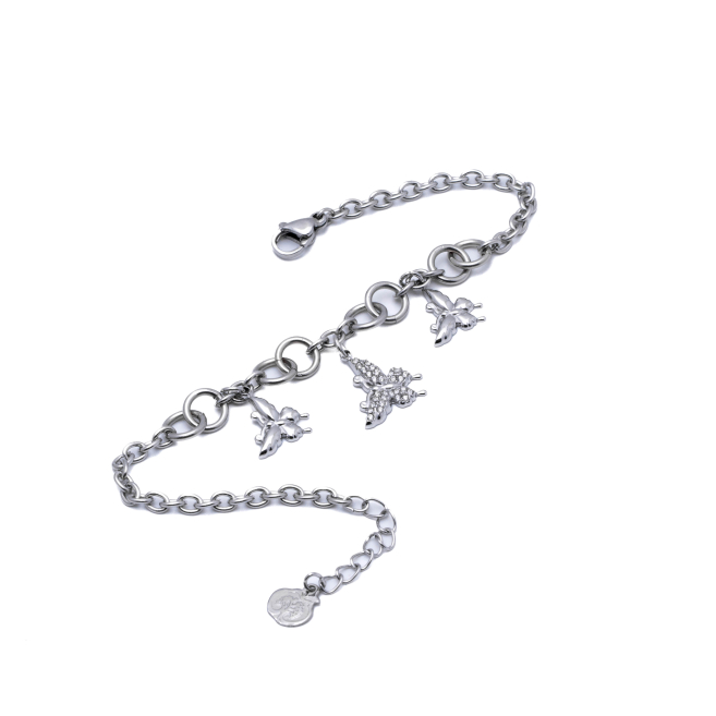 PULSERA ZO15746B PLATEADO ACERO INOXIDABLE