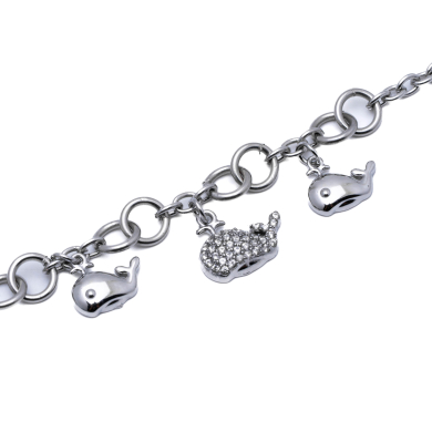 PULSERA ZO15735B PLATEADO ACERO INOXIDABLE 2B41