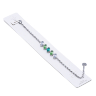 PULSERA ZO15434B PLATEADO VERDE ACERO INOXIDABLE