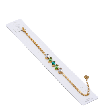 PULSERA ZO15434B DORADO VERDE ACERO INOXIDABLE 2C22