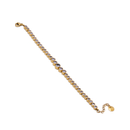 PULSERA ZO15784B DORADO LILA ACERO INOXIDABLE